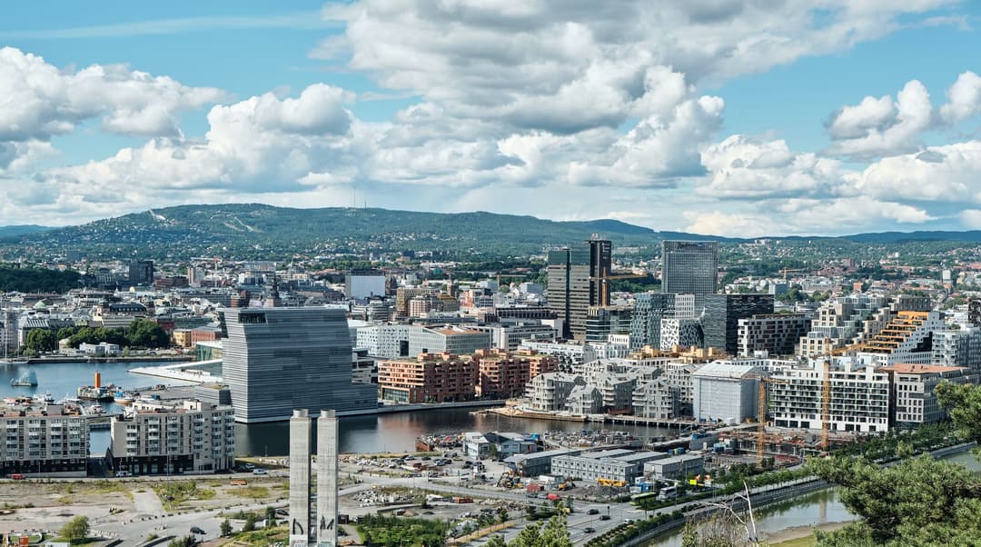 Aerial view of Oslo, Norway