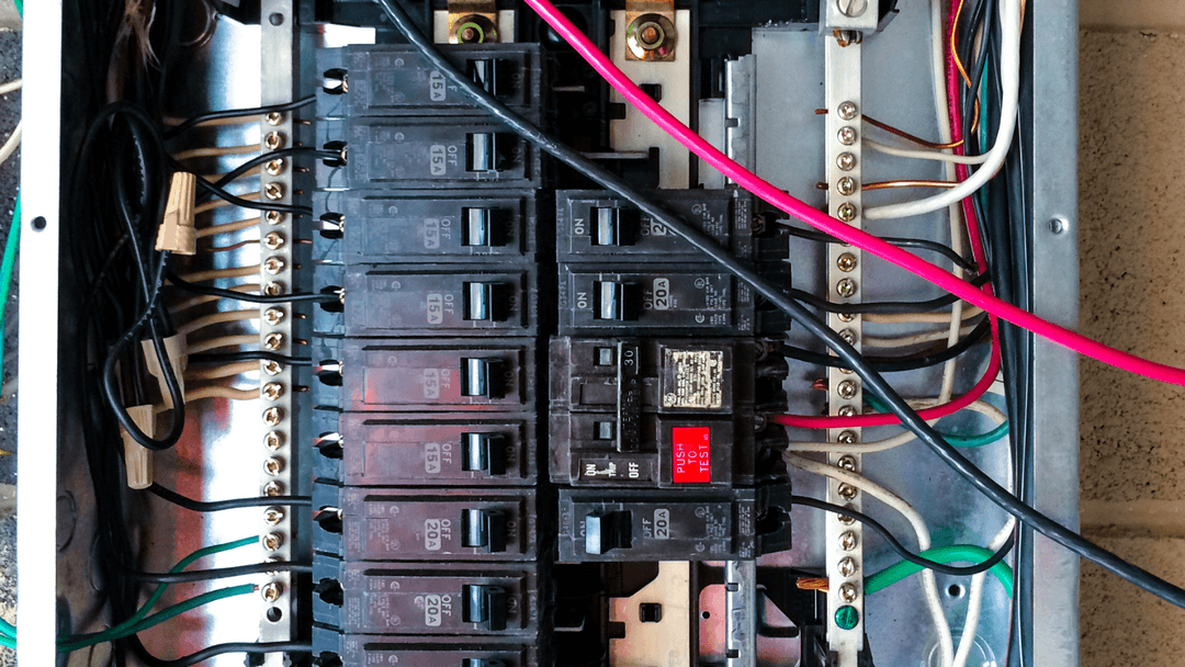 Inside of an electric panel