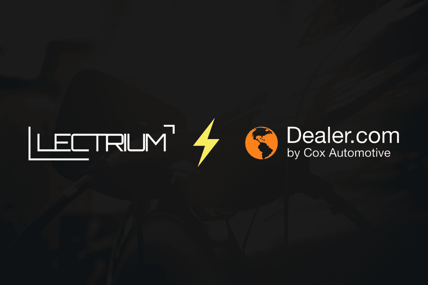 Lectrium and Dealer.com logos with black background